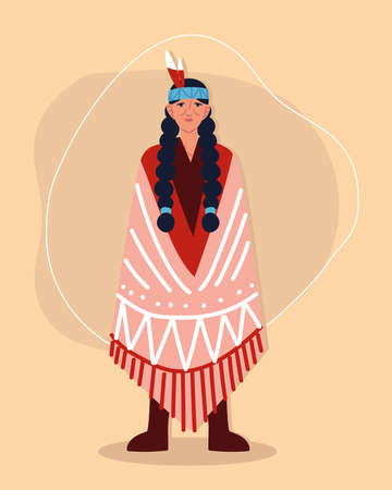 old woman nativeのイラスト素材