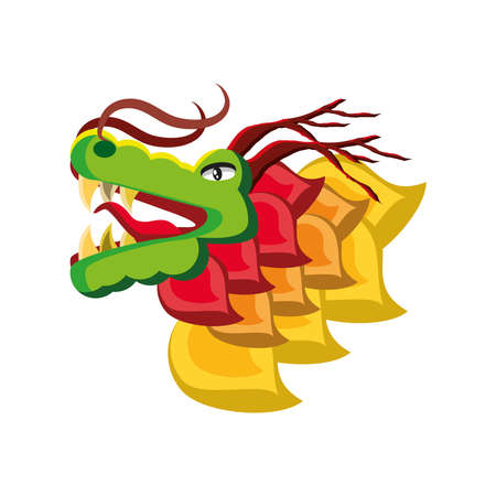 chinese traditional dragonのイラスト素材