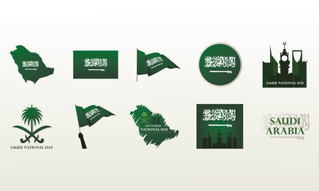 icons set saudi arabiaのイラスト素材