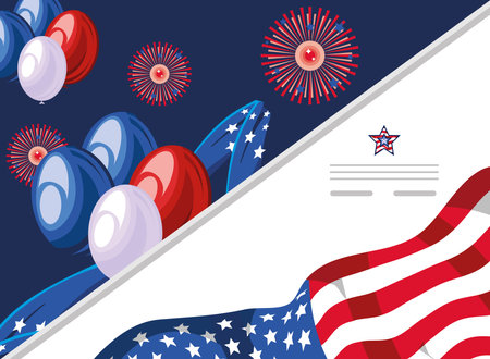 american national celebrationのイラスト素材