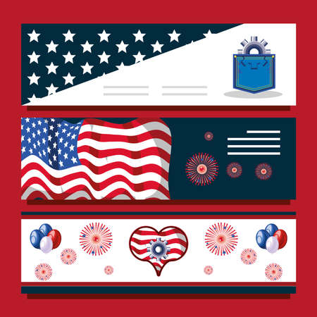 labor day bannersのイラスト素材