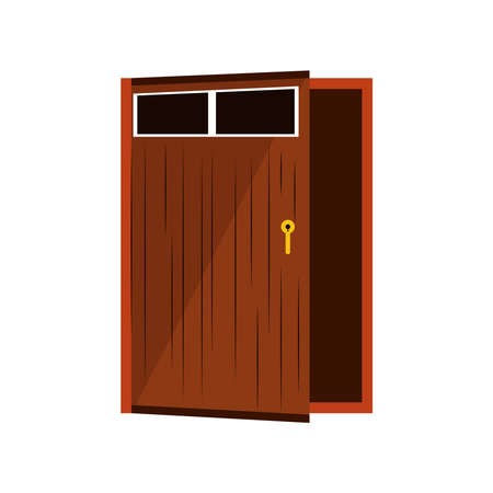 open front doorのイラスト素材