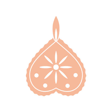 candle heart flameのイラスト素材