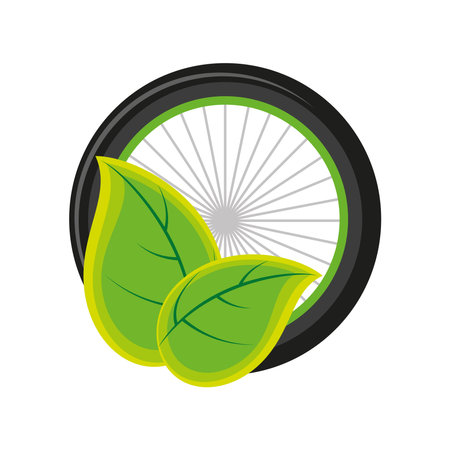 wheel car ecologicalのイラスト素材