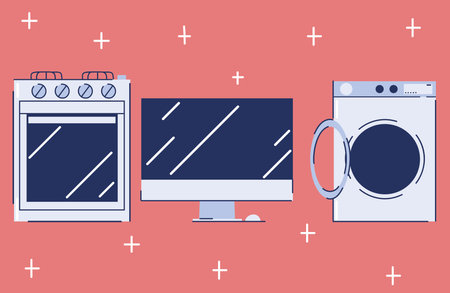 set of household appliances