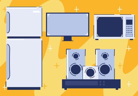 set of home appliances