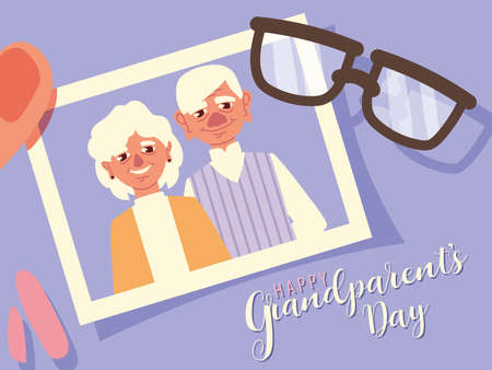 grandparents day pictureのイラスト素材