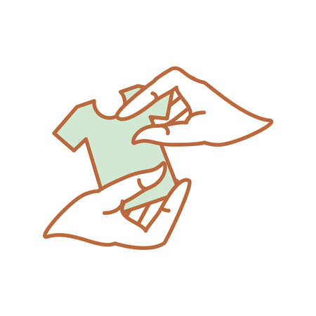 hands make shirt slow fashionのイラスト素材