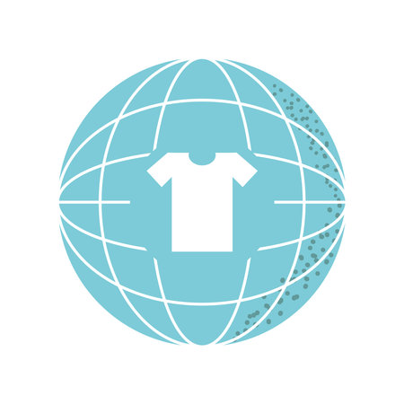 shirt in the world mapのイラスト素材