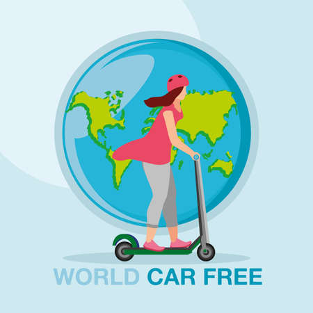 world car free day posterのイラスト素材