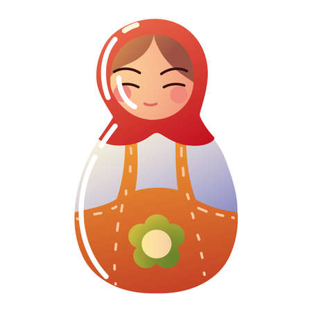 russian doll matryoshkaのイラスト素材