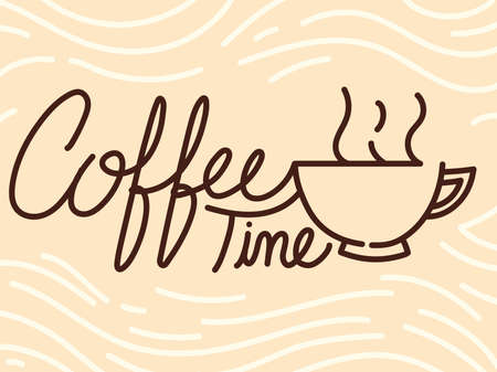 coffee time bannerのイラスト素材