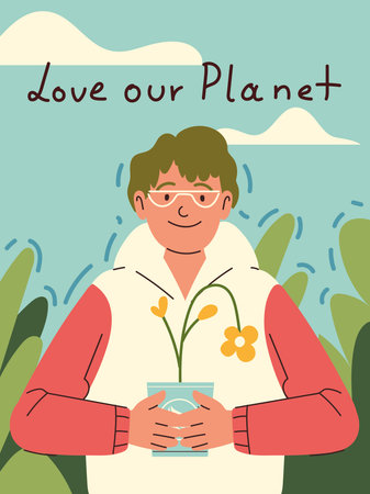 love our planetのイラスト素材