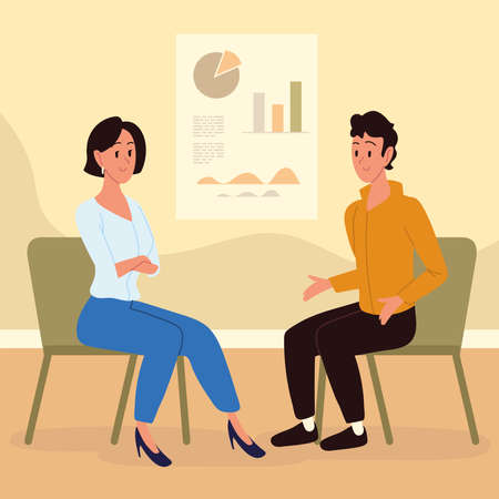 meeting presentation officeのイラスト素材