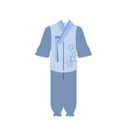 korea in folk festive clothesのイラスト素材