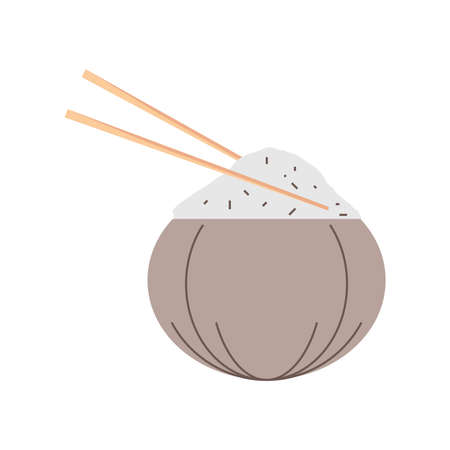 rice in bowlのイラスト素材