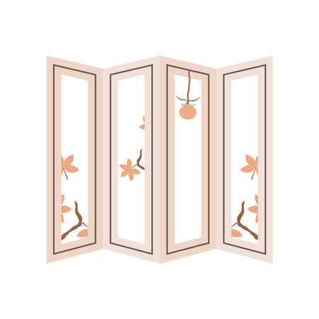 folding room dividerのイラスト素材