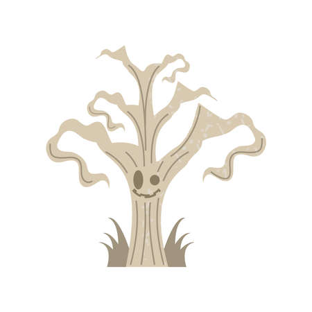 spooky dry treeのイラスト素材