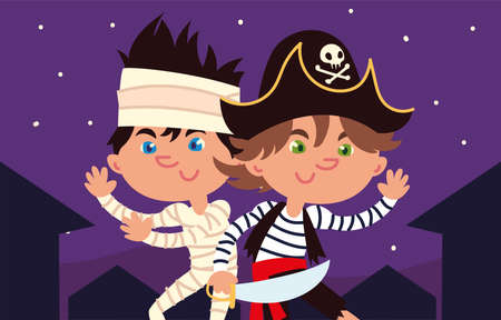 happy halloween kidsのイラスト素材