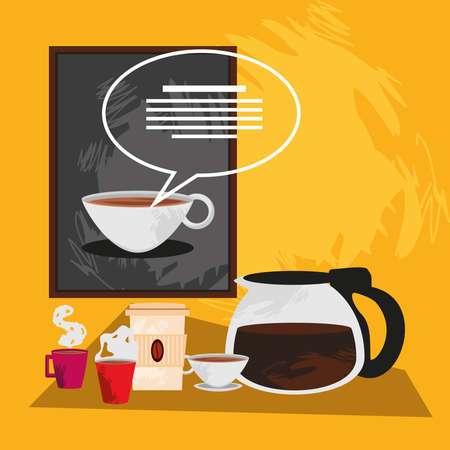 coffee time posterのイラスト素材