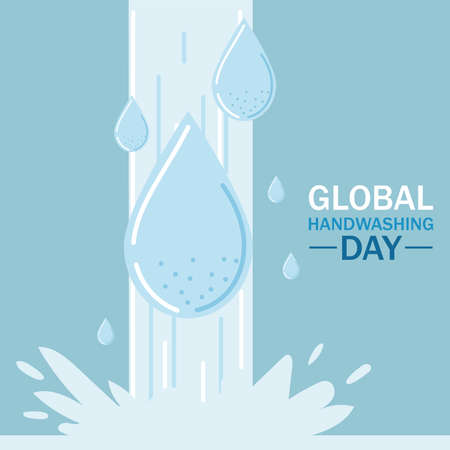 global handwashing day campaignのイラスト素材