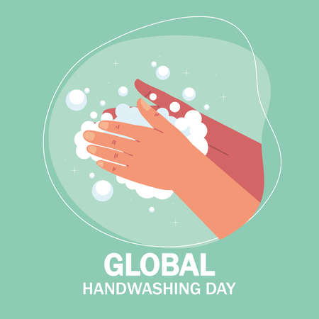 global handwashing day posterのイラスト素材