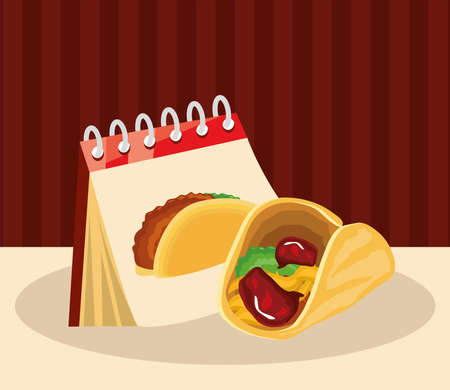 taco calendar reminderのイラスト素材