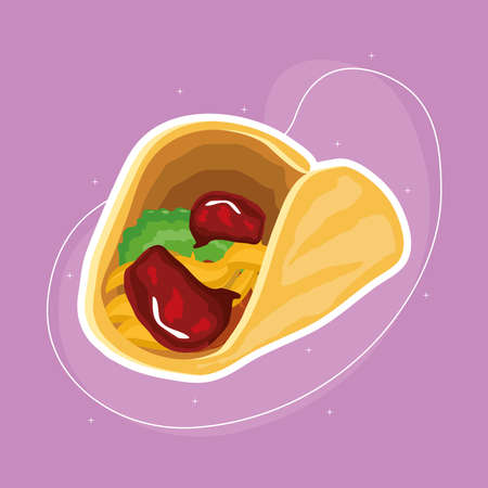 fast food tacoのイラスト素材
