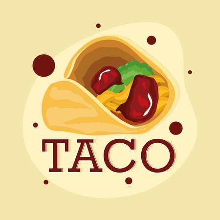 taco with meatのイラスト素材