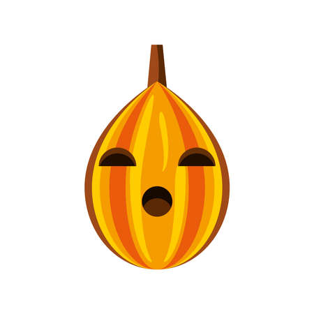 halloween round pumpkinのイラスト素材