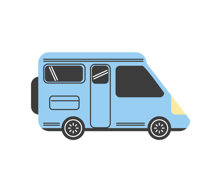 small camper carのイラスト素材