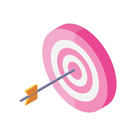 isometric target and arrowのイラスト素材
