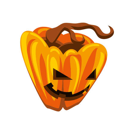 halloween scary pumpkinのイラスト素材