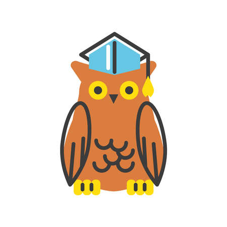 owl education knowledgeのイラスト素材