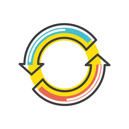circular arrows iconのイラスト素材