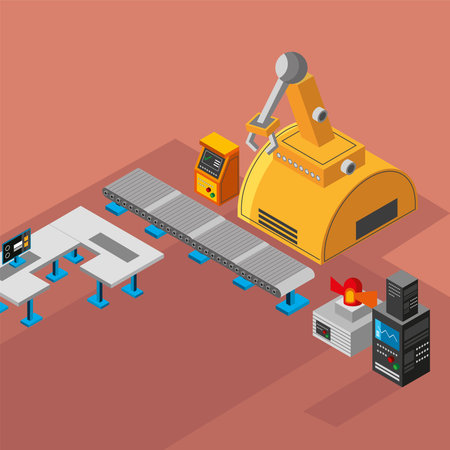 industrial factory equipmentのイラスト素材