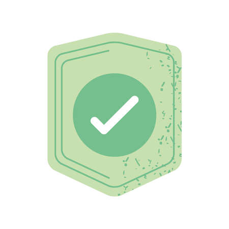 check mark inside shieldのイラスト素材