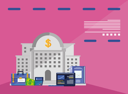 financial management bankのイラスト素材