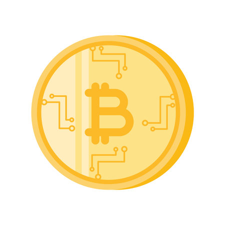 bitcoin cryptocurrency technologyのイラスト素材