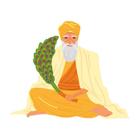 guru nanak jayanti sittingのイラスト素材