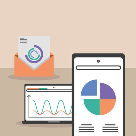 infographic diagram businessのイラスト素材