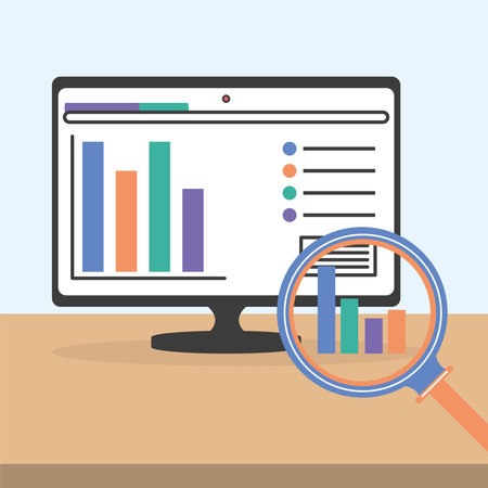 business financial analysisのイラスト素材