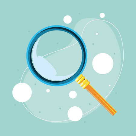 magnifying glass discoveryのイラスト素材