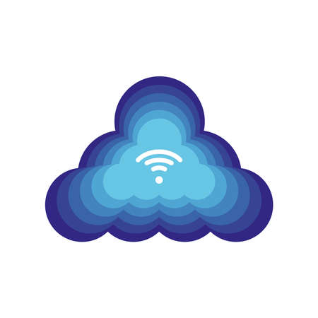 cloud computing storageのイラスト素材