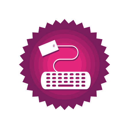 keyboard with tagのイラスト素材