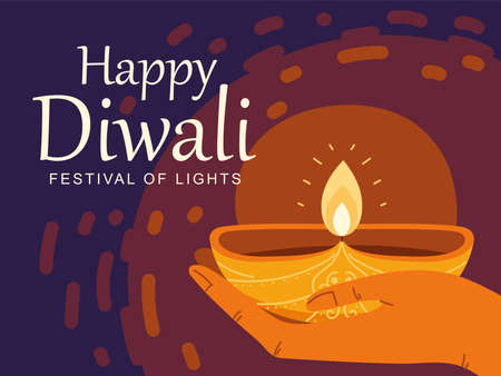 happy diwali posterのイラスト素材