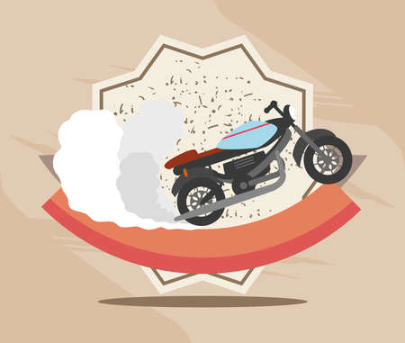 speed motorcycle bannerのイラスト素材