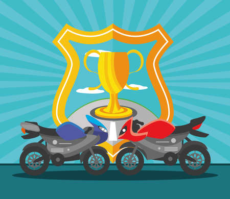 sport motorbikes competitionのイラスト素材