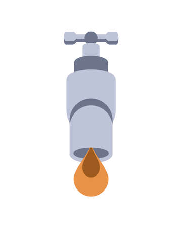 dirty water in faucetのイラスト素材