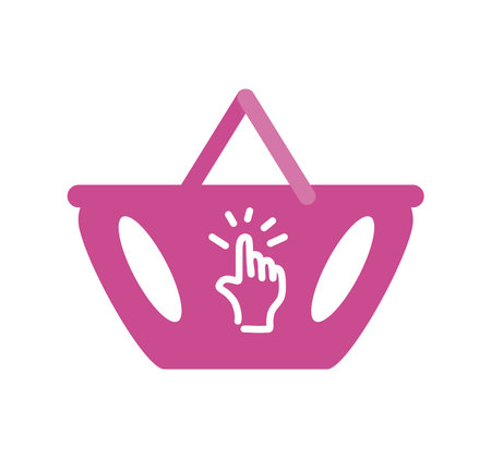 shopping basket clickのイラスト素材